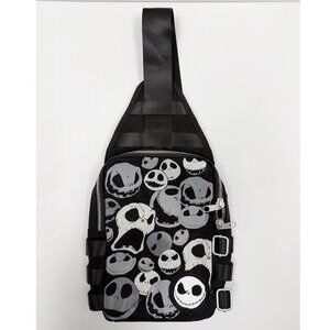 Disney Parks Nightmare Before Christmas Jack Black Canvas Sling Bag Backpack